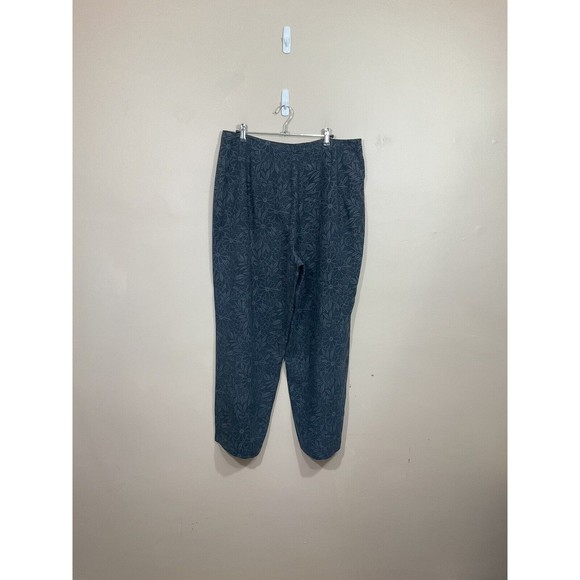 Tommy Bahama Womens 100% Silk Floral Cropped Pants 10 Grey Boho Coastal Beach - Picture 4 of 4